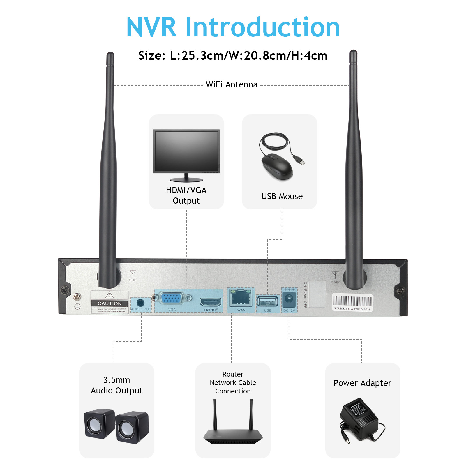 WiFi CCTV Camera Security 5MP System PTZ Outdoor Wireless Home 10CH NVR Audio