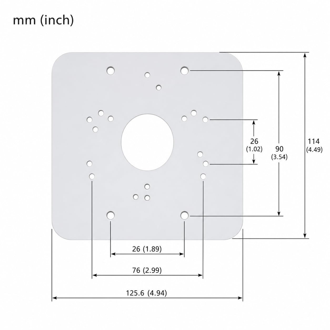PFA152E Pole Mount Bracket For Dahua IP CVI Camera White 1 Pack