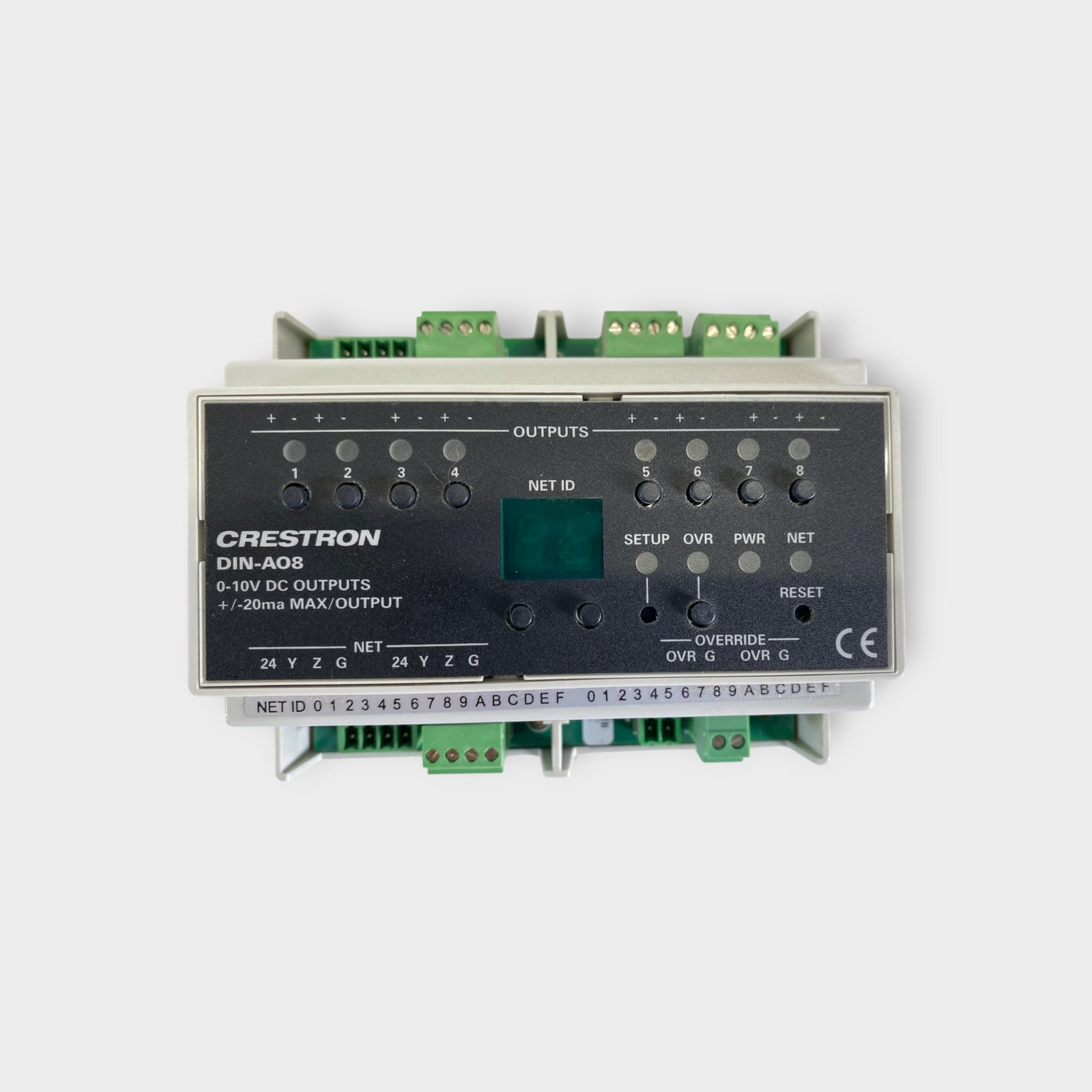 Crestron DIN-AO8 Analog Output Module – Used – Power On Tested – Free Shipping