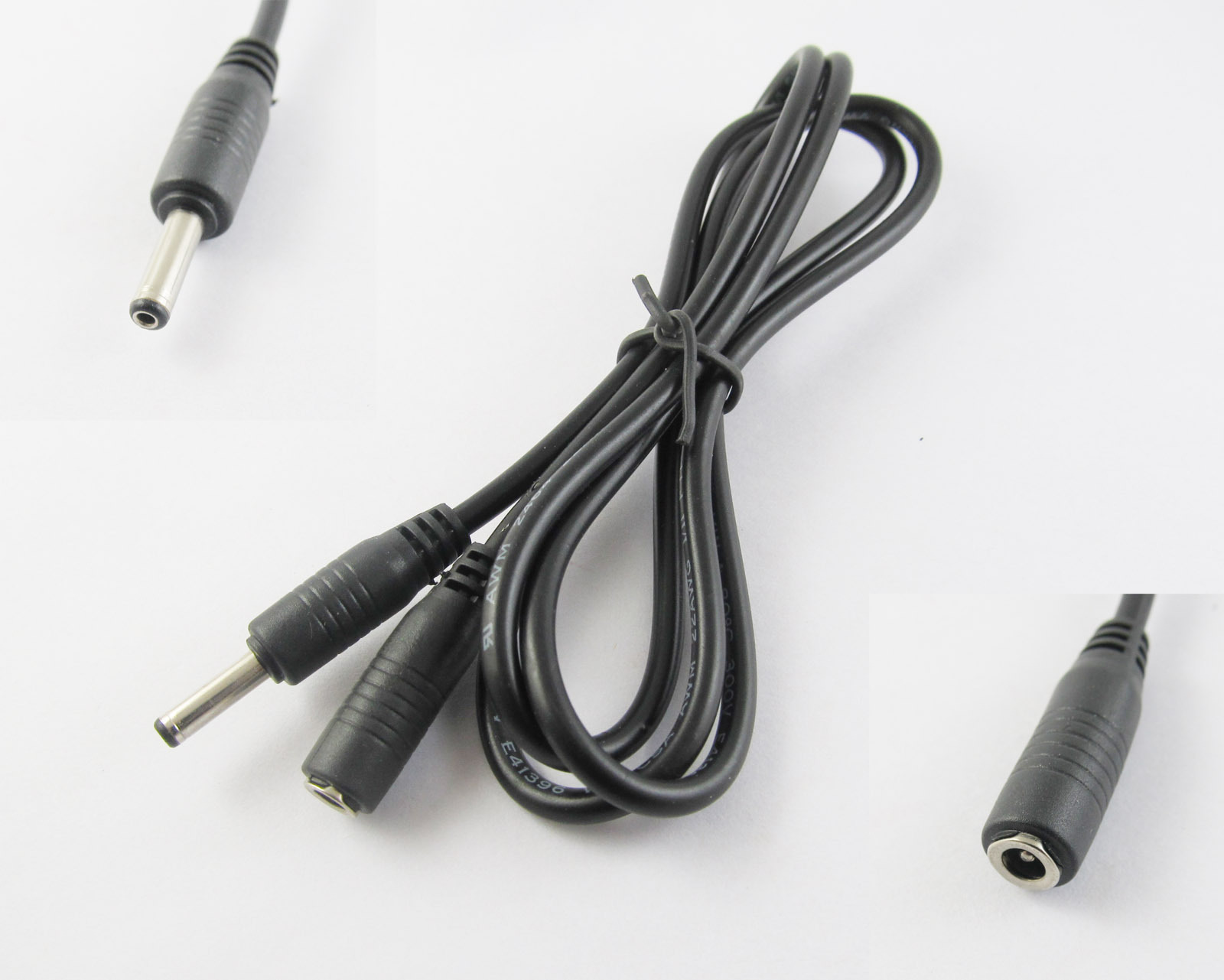 DC Power Jack 3.5×1.35mm Female Jack to Male Plug Camera Extension Cord Cable 1m