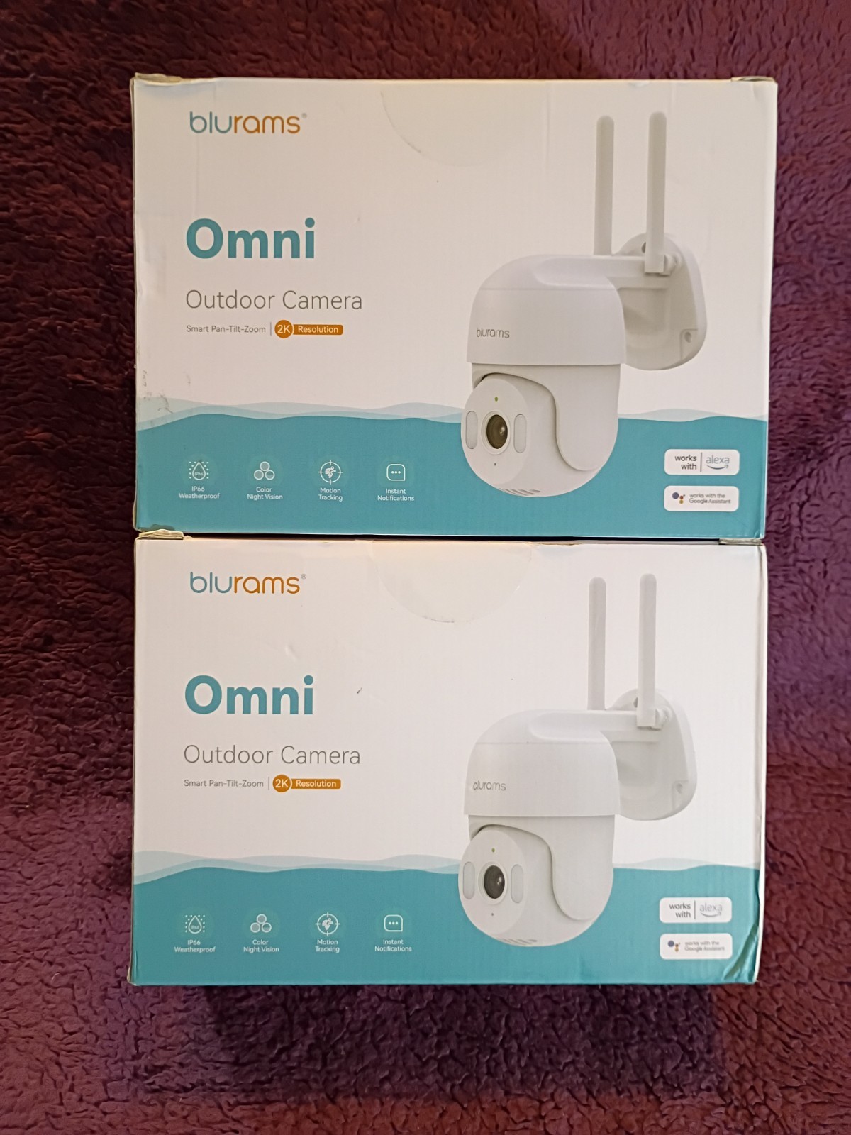 2 blurams 2K Security Camera Outdoor, 360° PTZ Cameras for Home Security Outside