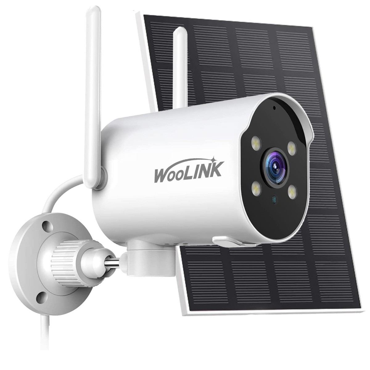 WOOLINK Solar Wireless Security Camera 2K 3MP Solar Battery PIR Detection Audio