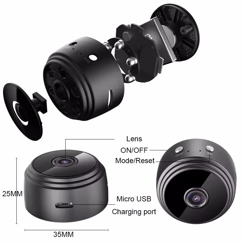 Mini Wireless Record Camera WiFi IP Home Security DVR Night Vision HD USB 1080P