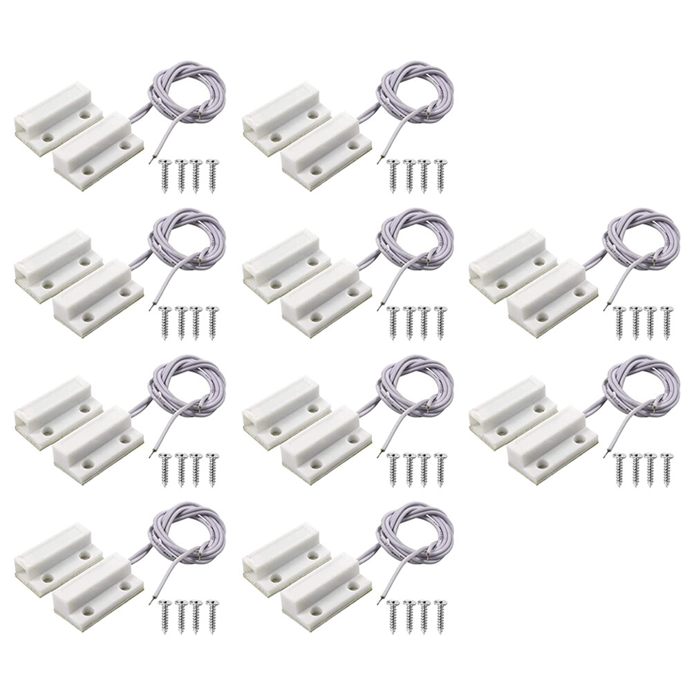 10PCS MC-38 NC Door Window Contact Sensor Magnetic Switch for Home Alarm System*