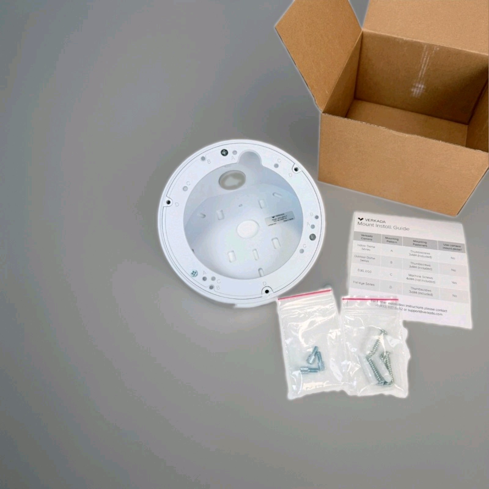 Verkada ACC-MNT-7 Angle Mount Kit – 30° Wall Mount Bracket for Dome & Fisheye