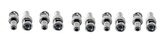10 pcs BNC Male RCA Female Connector Convertor Adapter for CCTV Security Camera
