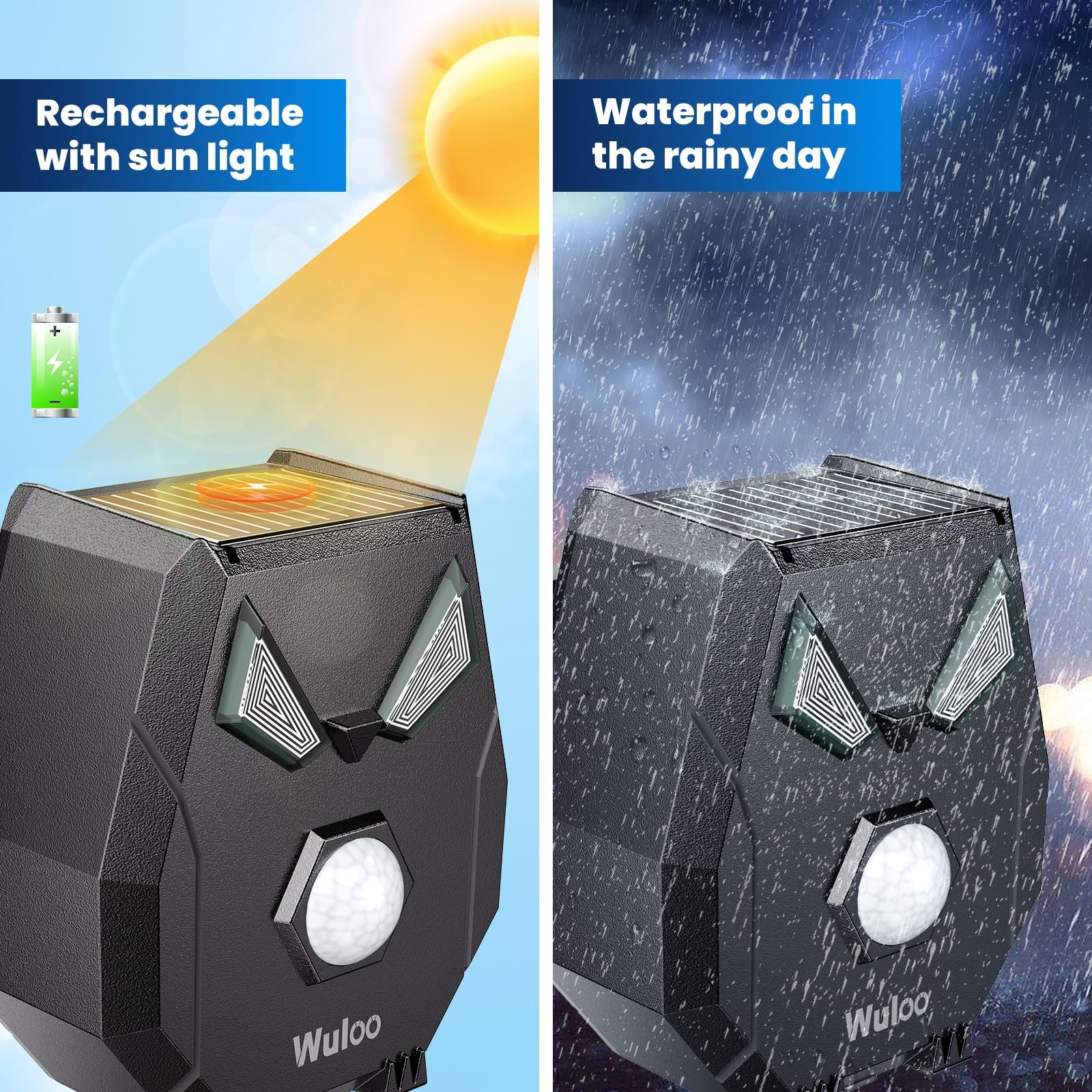 Solar Driveway Alarm Wireless Outside Weatherproof 1/3 Mile Long Range, Outdo…