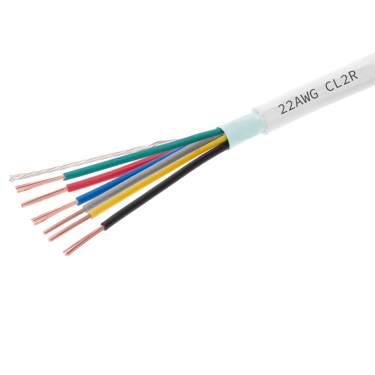 InstallerCCTV 22 AWG 6 Conductor Shielded Security Alarm Wire Cable 100ft Copper