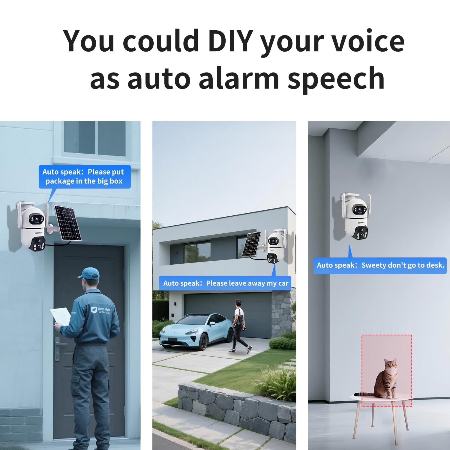 Dual Lens Security Cameras Wireless Outdoor for Home Security, 2K 1 pack