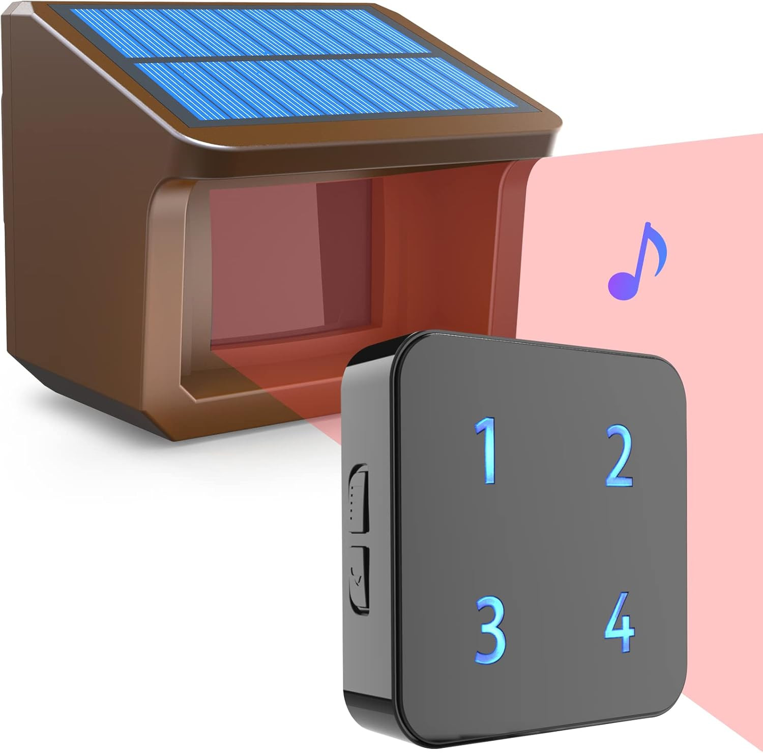 Driveway Alarm System- 1/2Mile Solar Driveway Alarm System- up to 70FT Wide Sen