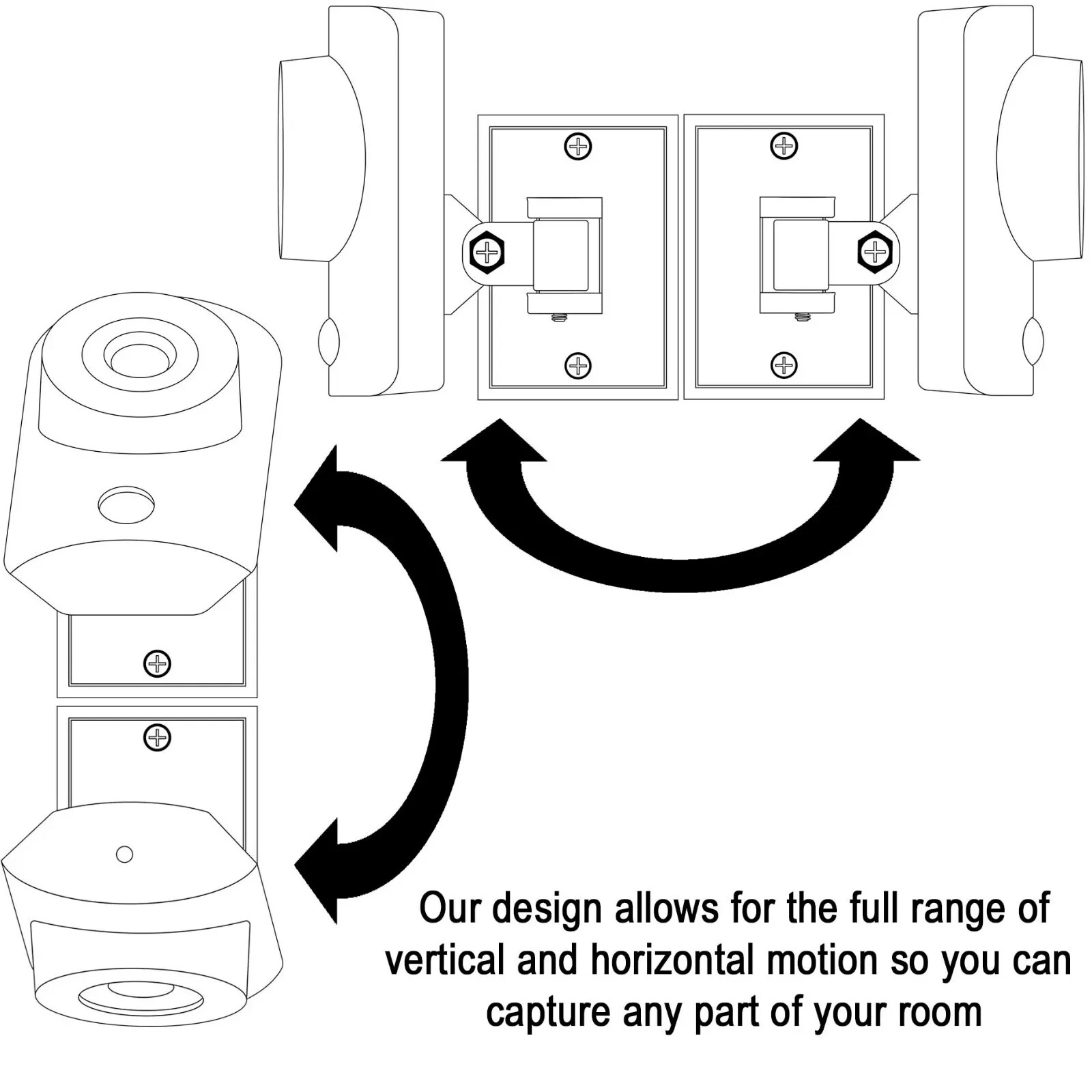 Adjustable Wall Mount for SimpliSafe Indoor Camera – DTLgear | MADE IN USA
