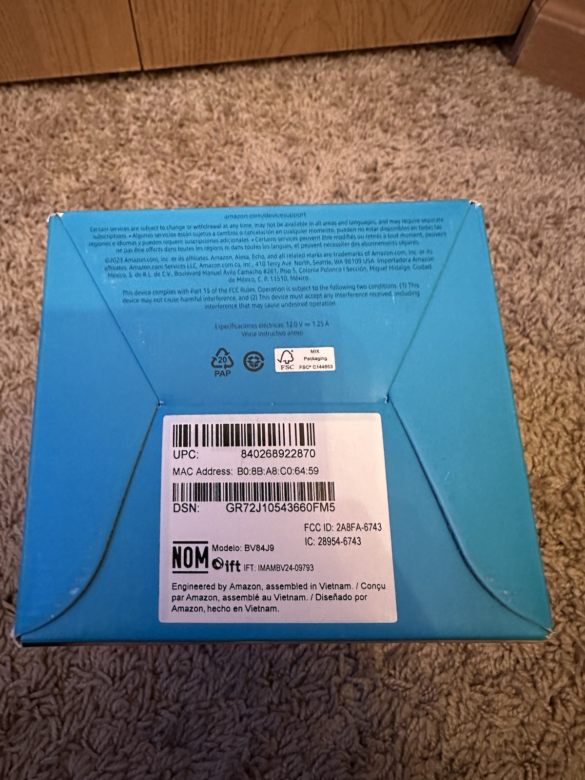 New – Amazon Echo Spot “RARE Nickelodeon Limited Edition” (Model BV84J9) – White