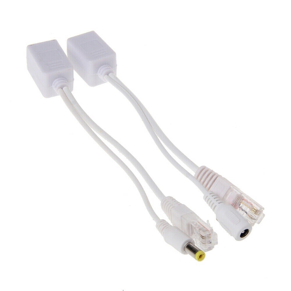 10 Pair Power Over Ethernet Passive POE RJ45 Injector Splitter Adapter Cable Kit