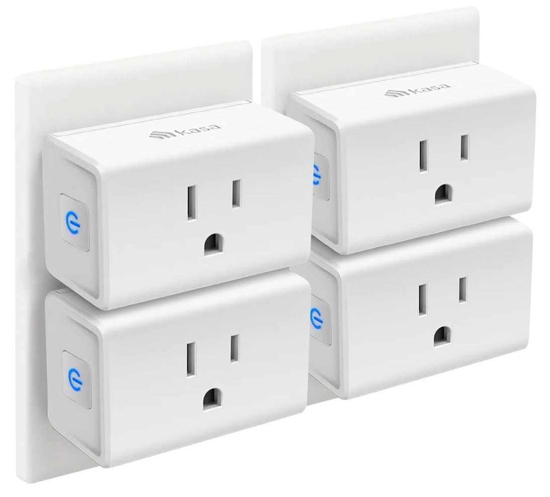 Compact 15A Smart Wi-Fi Plugs – 4-Pack, Certified for Safe Home Automation