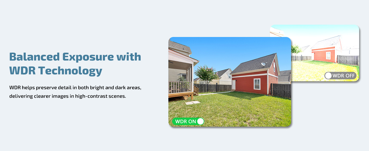 OHWOAI Wired Outdoor Video Surveillance System 4K Ultra HD, 130° Wide Angle, POE