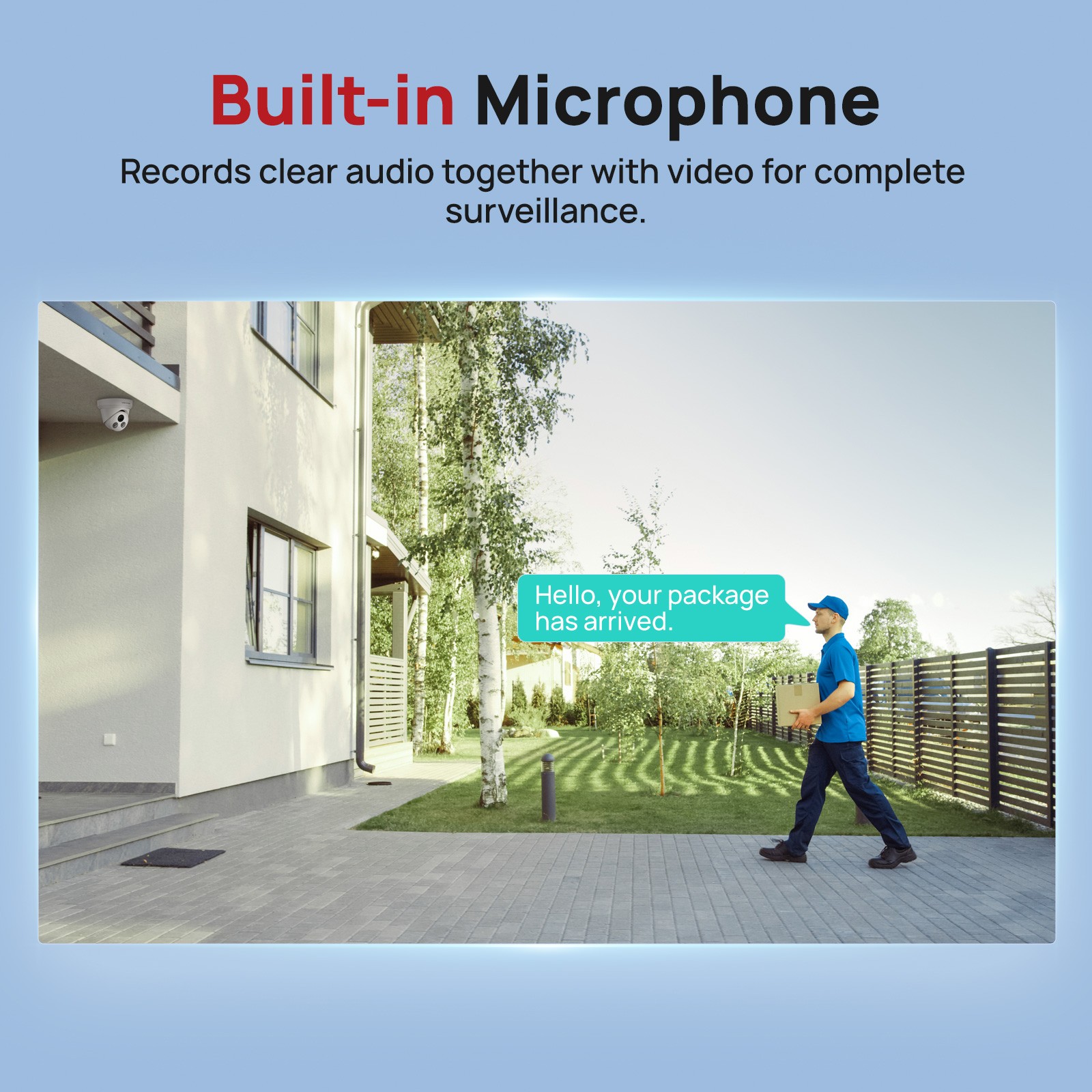Vikylin IR Night Version Network 8MP 4K POE Camera Mount MIC Onvif Outdoor Lot