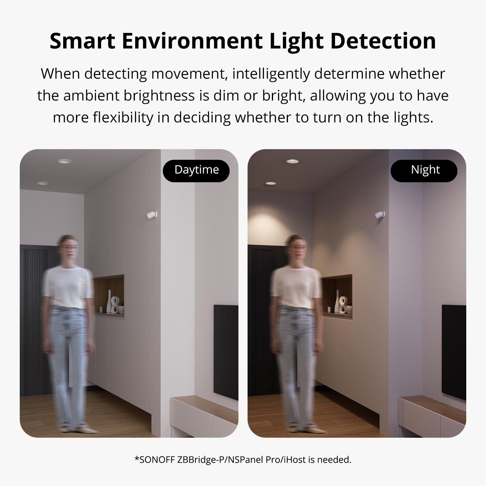 SONOFF SNZB-03P Zigbee Motion Sensor Human Detector via eWeLink APP Alexa Google