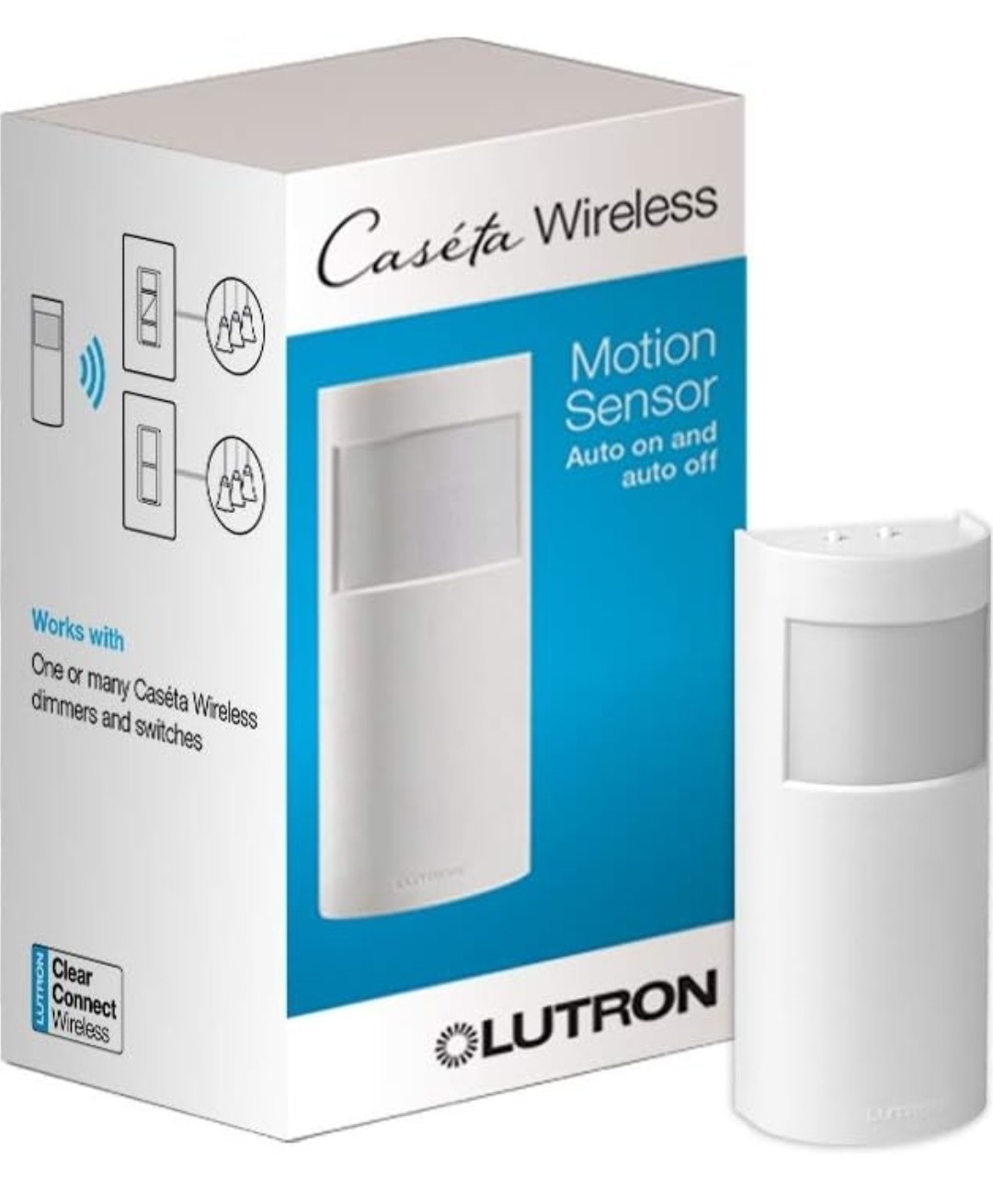 Lutron Caséta Wireless Wall-Mount Occupancy/Vacancy Sensor, Battery, White