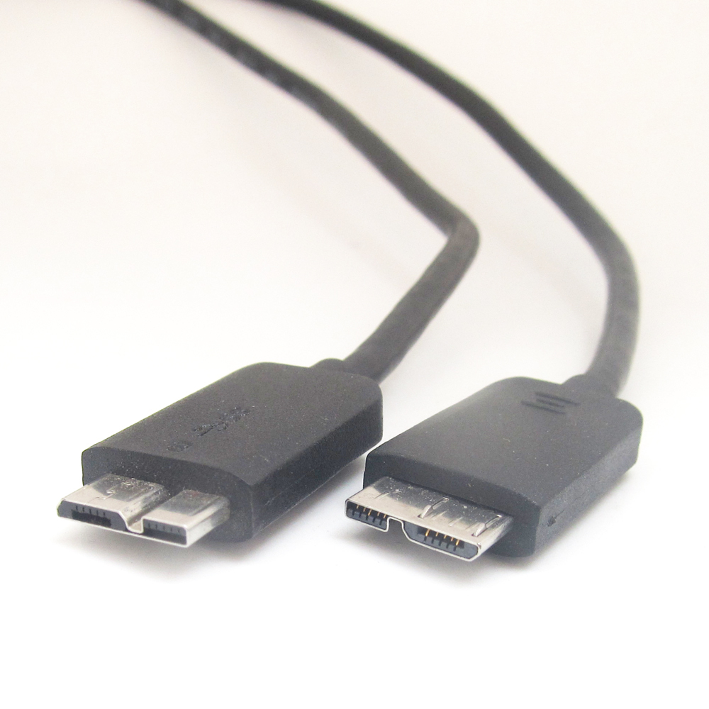 10pcs Black 45cm USB 3.0 High Speed Type A Male to Micro B Male Adapter Cable