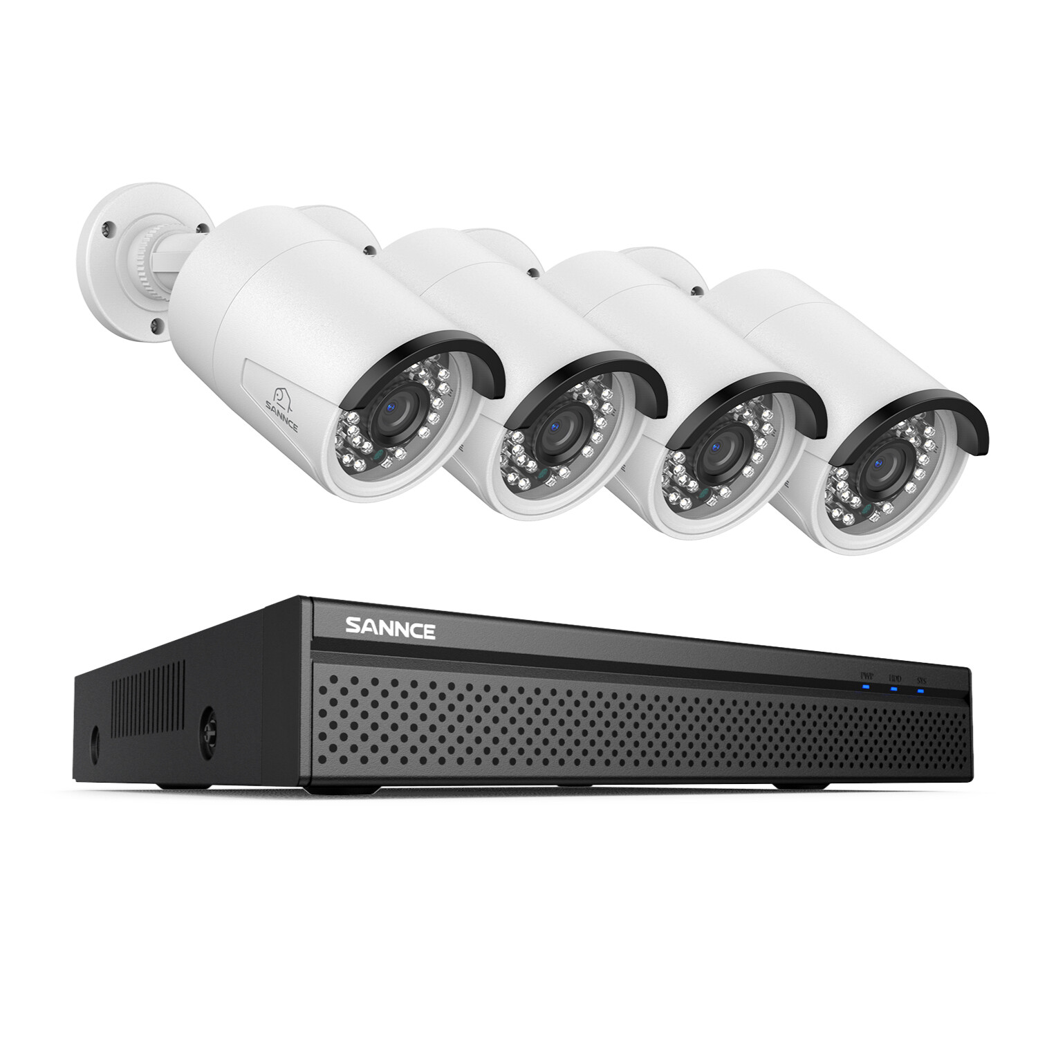 SANNCE 4K 16CH NVR 5MP Two Way Audio POE Security Camera System Human Detection