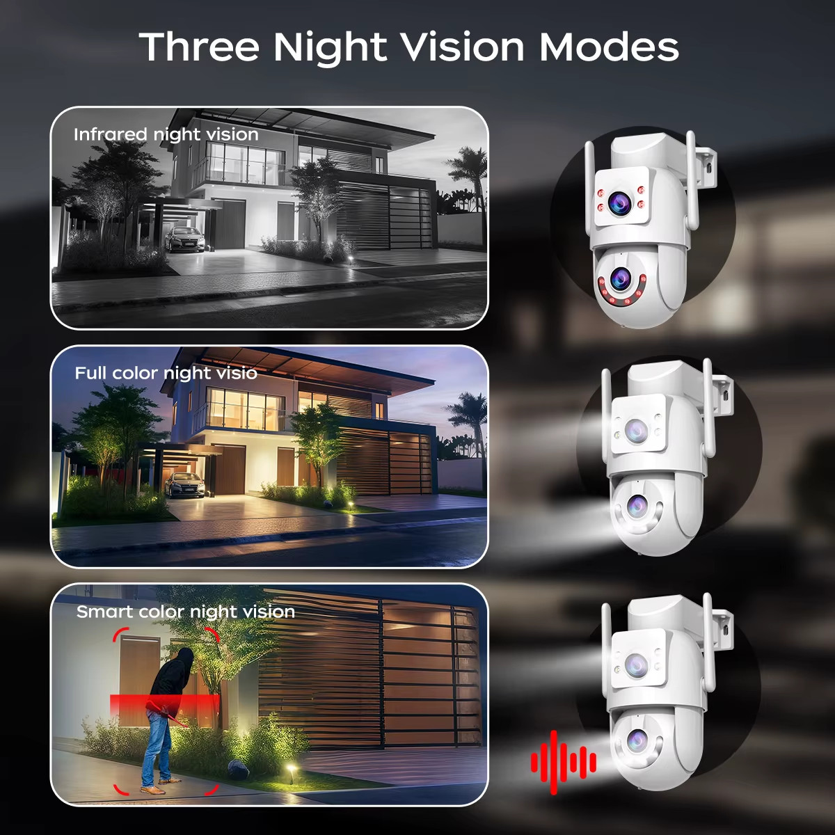 Jooan 4K 8MP HD Wifi PTZ Camera Outdoor 5G Wifi Dual Lens Security IP Cameras 5X