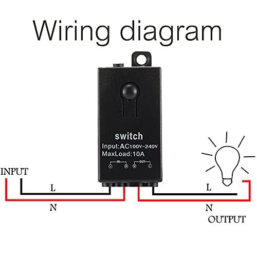 Wireless Lights Switch,110V/120V/240V /10A 110V-240V Mini Remote switch-10A