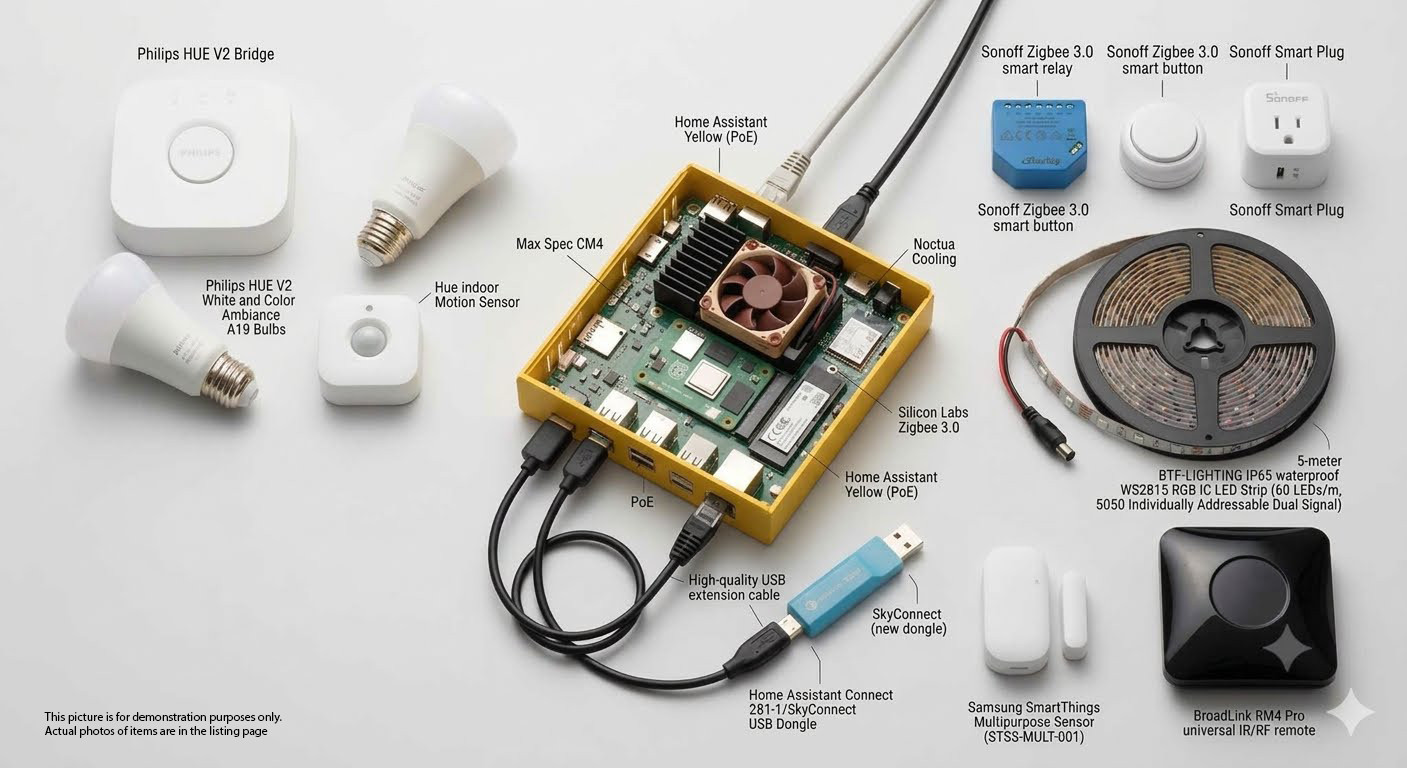 Home Assistant Yellow (Discontinued POE Edition) – Max Spec CM4 + EXTRAS!!!