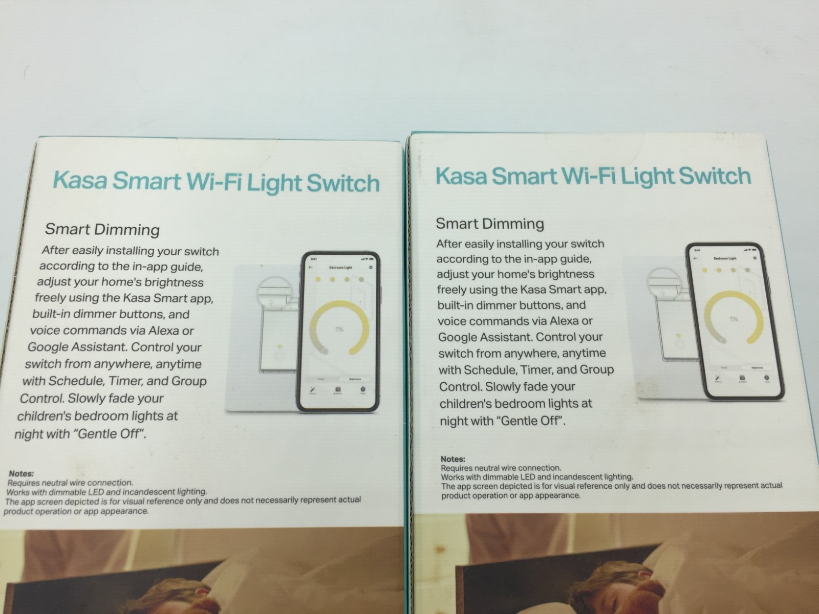 2 TP-LINK Kasa Smart WIFI Light Switch Dimmer HS220,New in Box