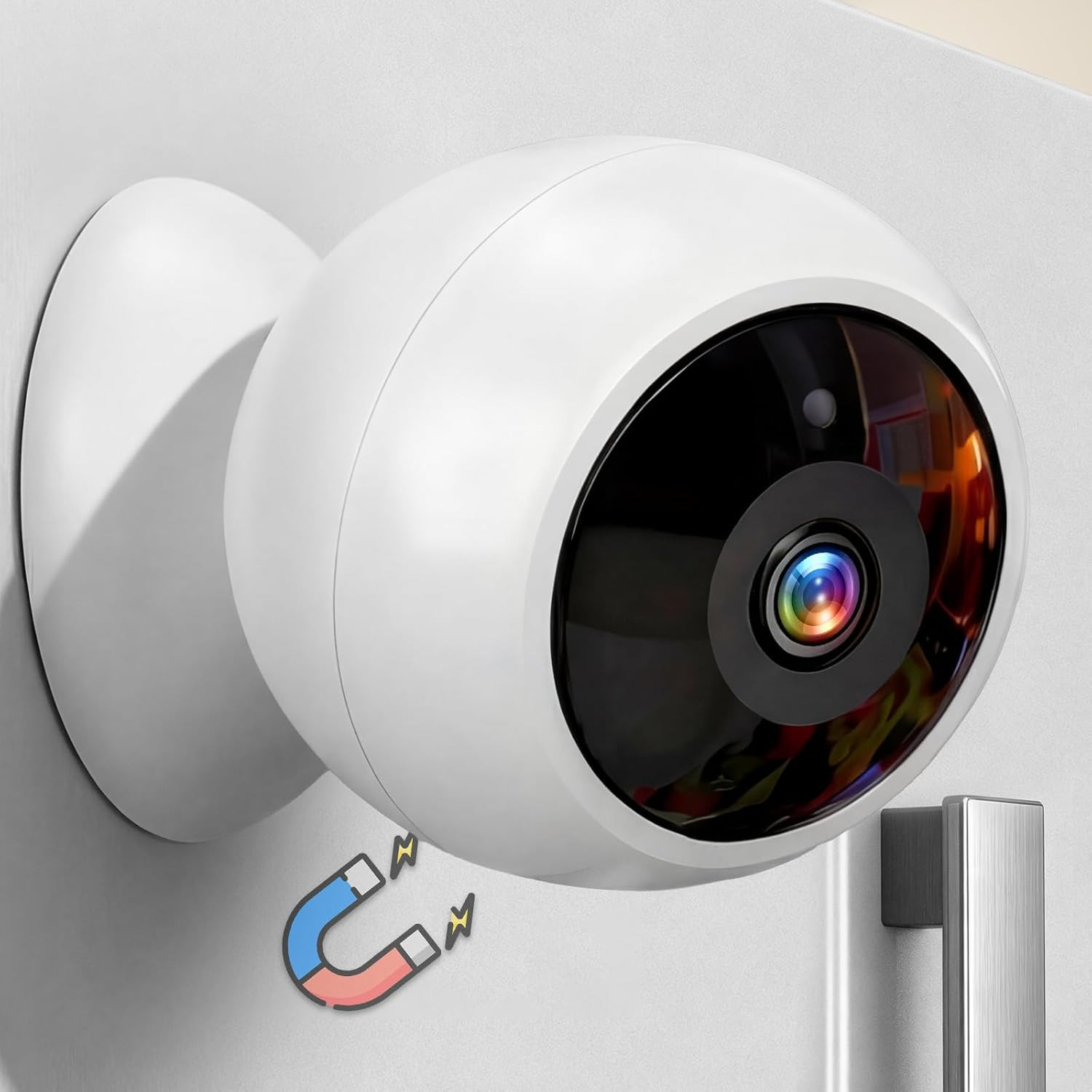 Security Cameras Wireless Outdoor Magnetic: Install-Free Smart Indoor 2K Wifi