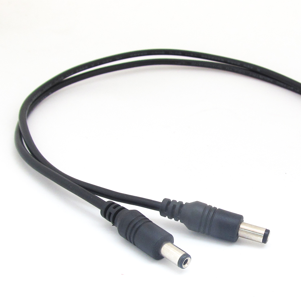100pcs 50cm 22AWG DC Power Cable Pigtail 5.5×2.1mm 2.1mm DC Male For CCTV Camera