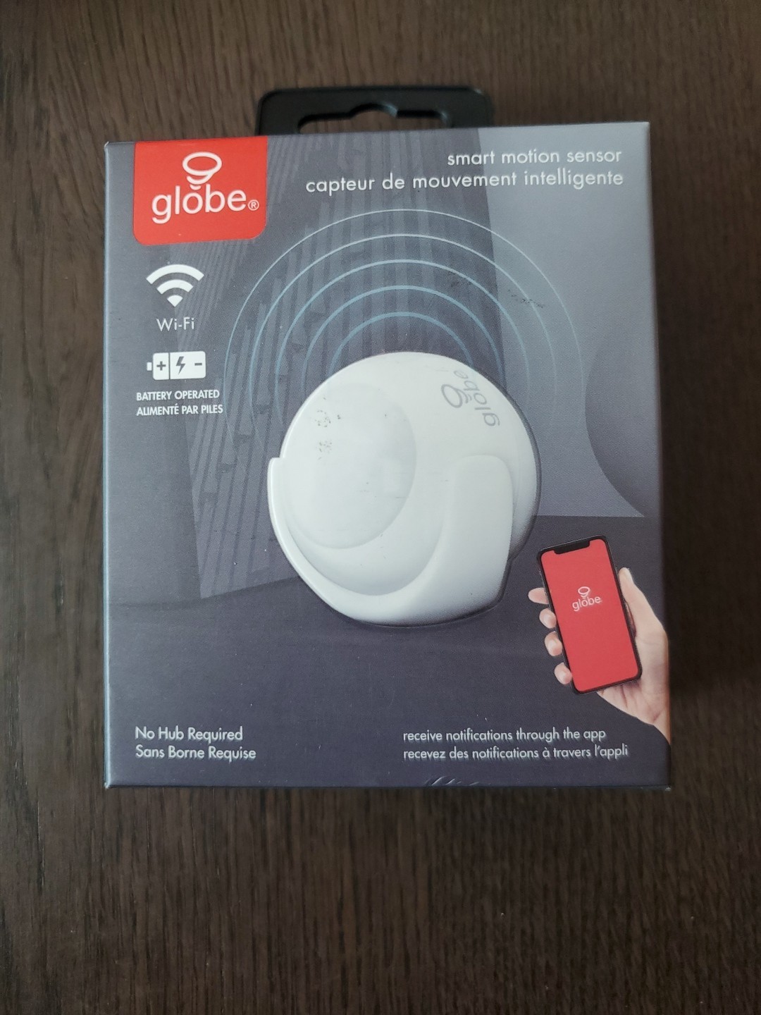 GLOBE Wi-Fi Smart Motion Detector, No Hub Required, Battery Operated