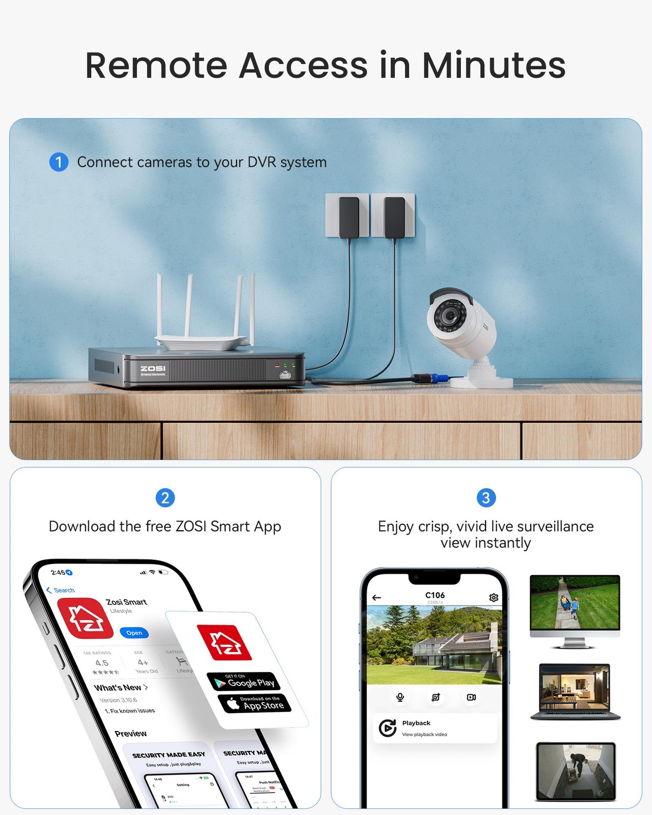 3K Lite Home Security Camera System with AI Human Vehicle Detection, 8CH DVR …