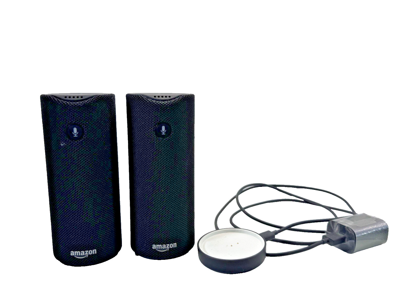 2 Amazon Echo Taps PW3840KL Black Alexa Bluetooth Wireless Portable Speakers