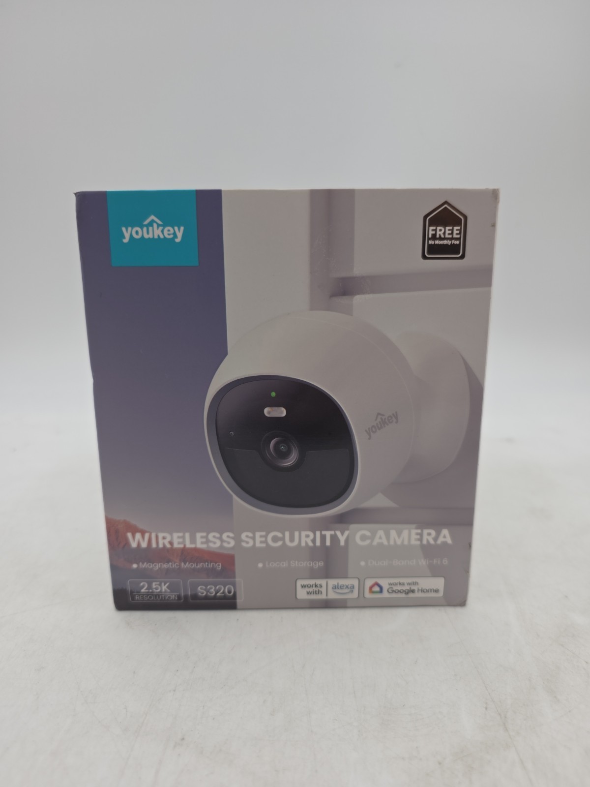 Youkey S320 Wireless Security Camera 2.5K Res. For Alexa/GoogleHome NEW SEALED