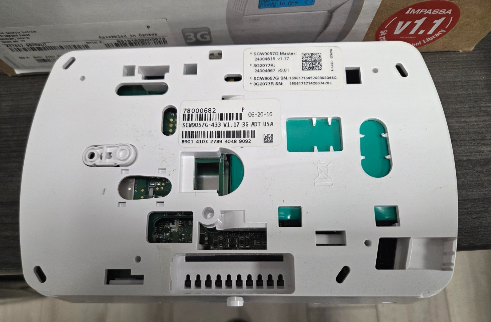 NEW DSC ADT Impassa 9057-433 STAND ALONE Wireless Self-contained Alarm