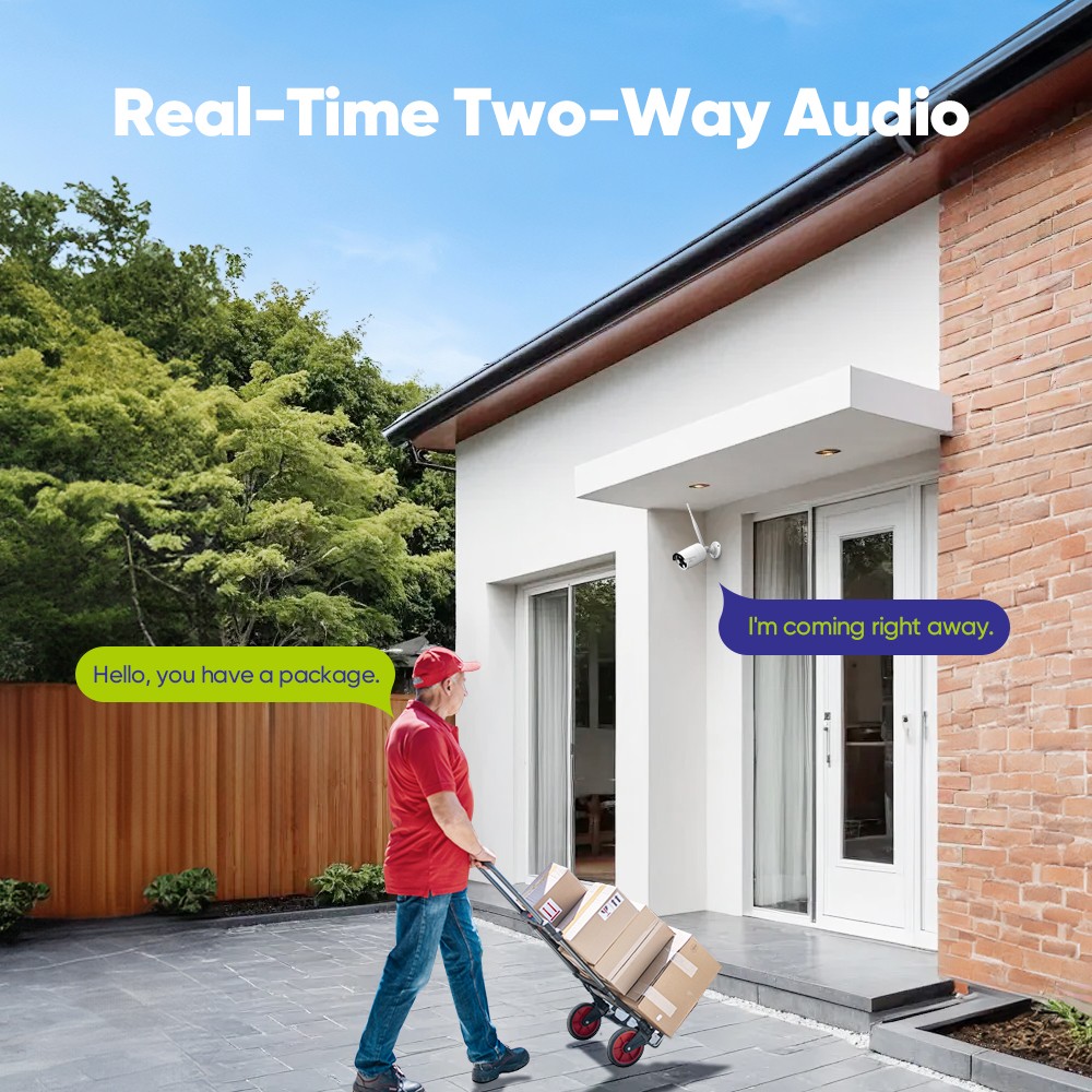SANNCE Wireless 3MP Two Way Audio IP Security Camera System 5MP 8CH NVR WIFI AI