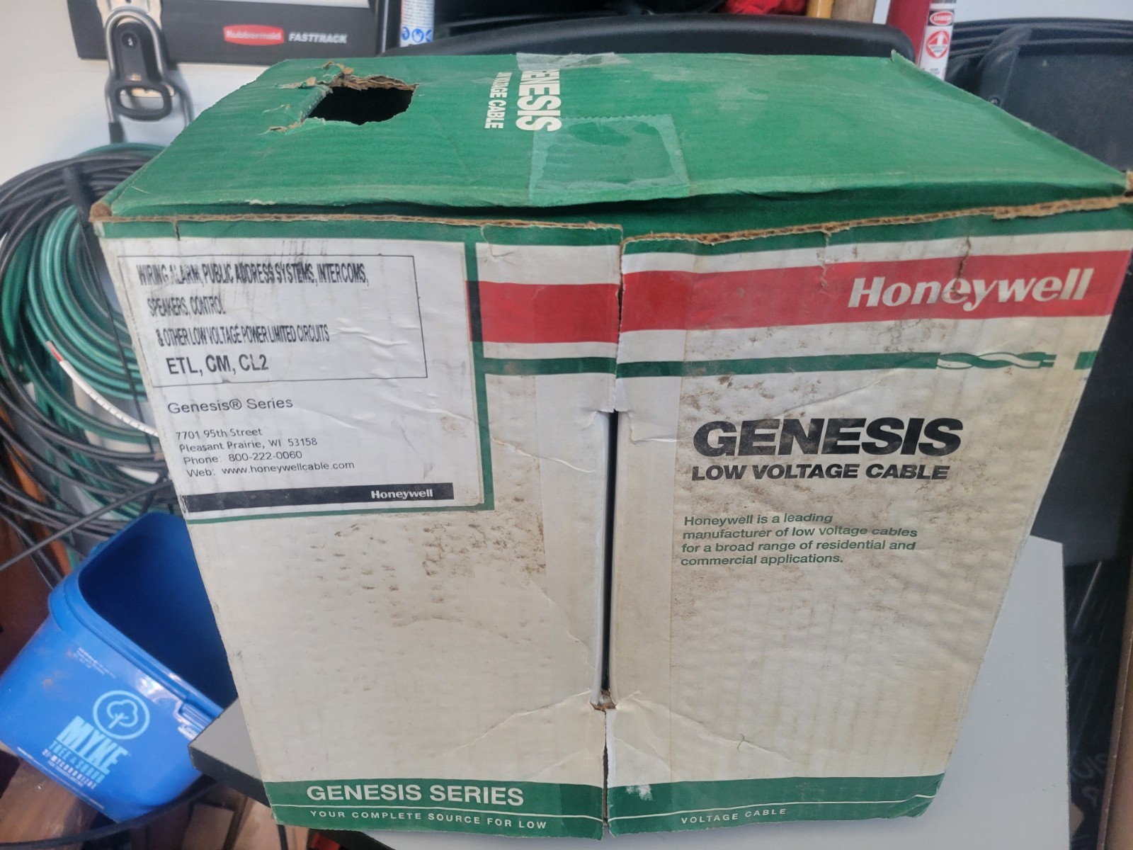 Genesis Low Voltage Cable (Honeywell) 11181101 28/2 STR CM/CL2 1M BX WHT