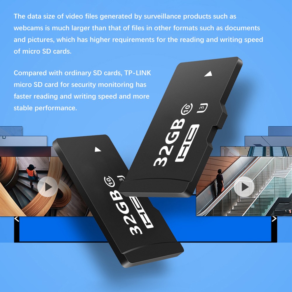 32GB Micro SD Card for Home Security Camera Surveillance Monitoring Dedicated