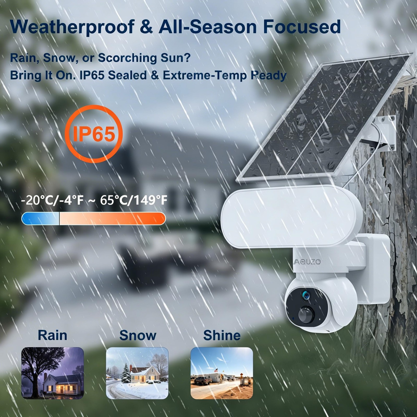 Solar Floodlight Camera with 1500LM Bright Lights-2K Wireless Outdoor Securit…