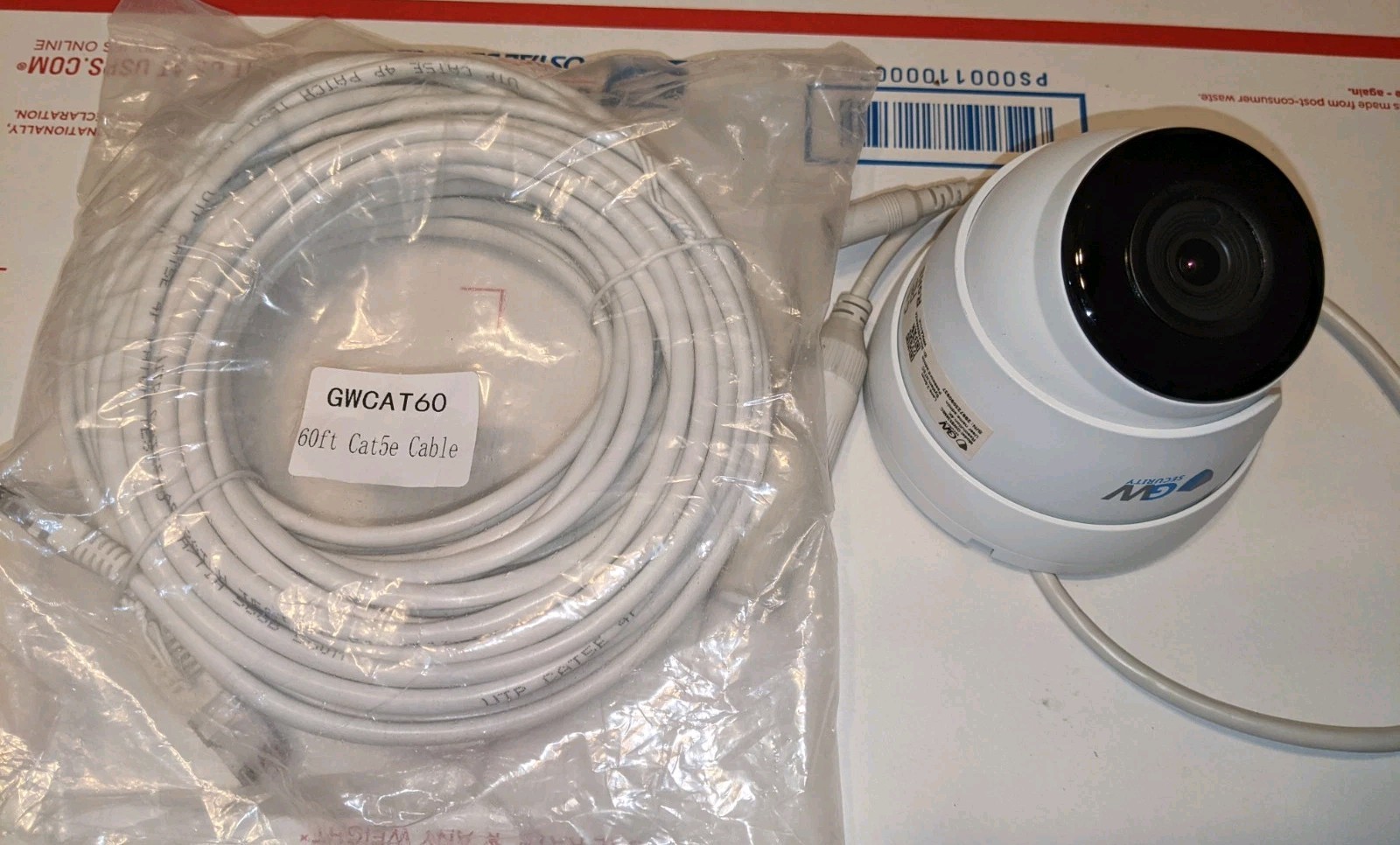 GW Security GW8536MIC IP Security Camera 3.6mm, 4K Ultra HD w/ 60 Ft Cat5e Cable