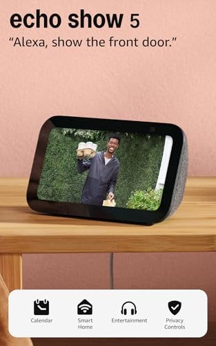 Amazon Echo Show 5 (newest model), Smart display with Alexa+ Early Charcoal