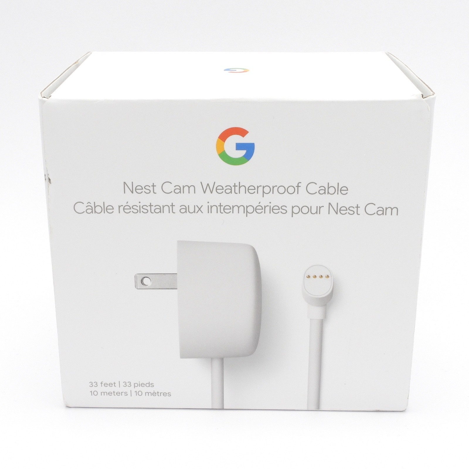 Google Cable for Nest Cam Weatherproof 10M / 33FT – (GA02278-US) Snow