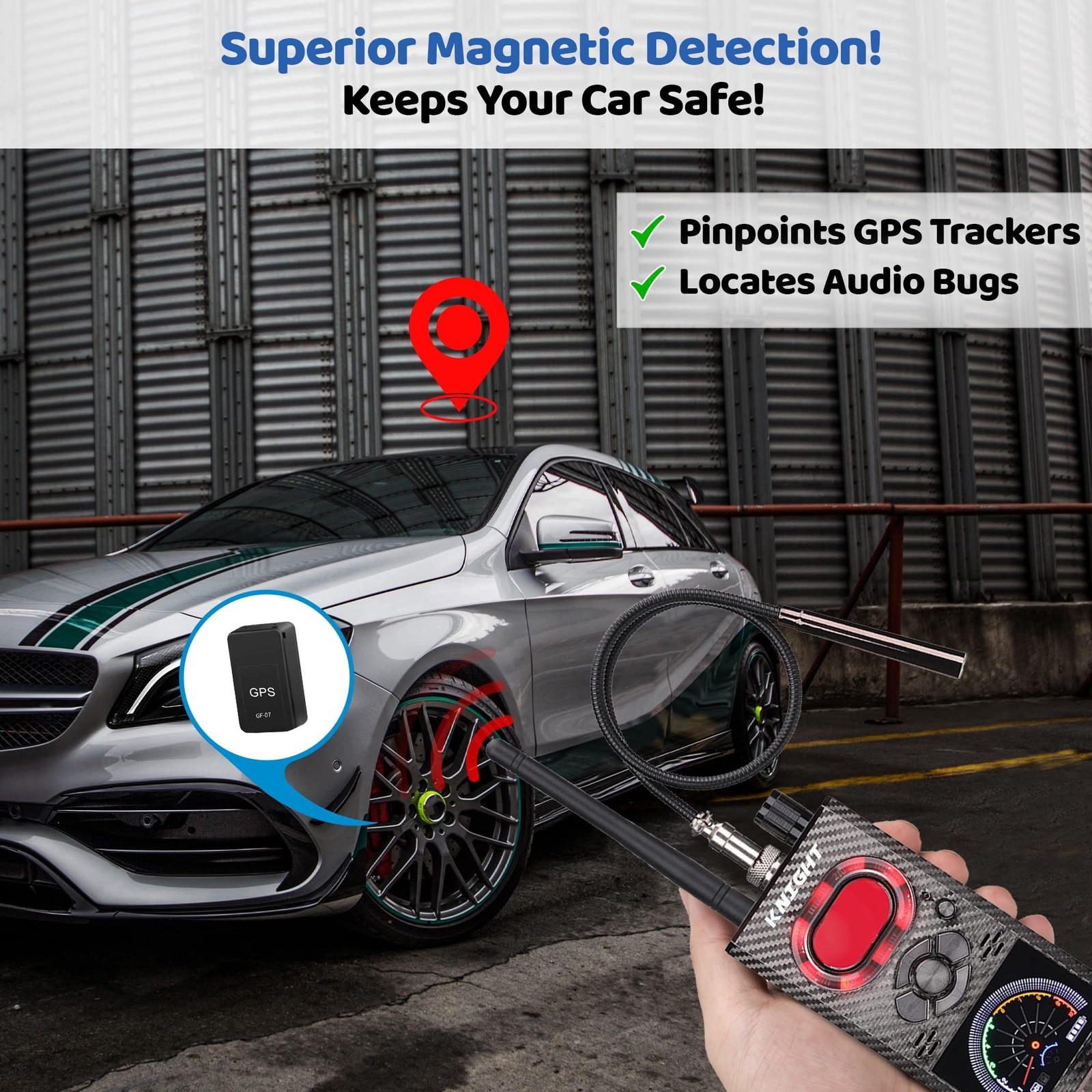 KT-8000 Premium Anti Spy Detector, Listening Device Detectors Hidden Camera