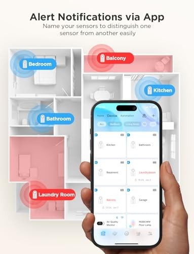 Water Leak Detector 3 Pack – WiFi Smart Sensor, 100dB Alarm, Remote Alerts, Home