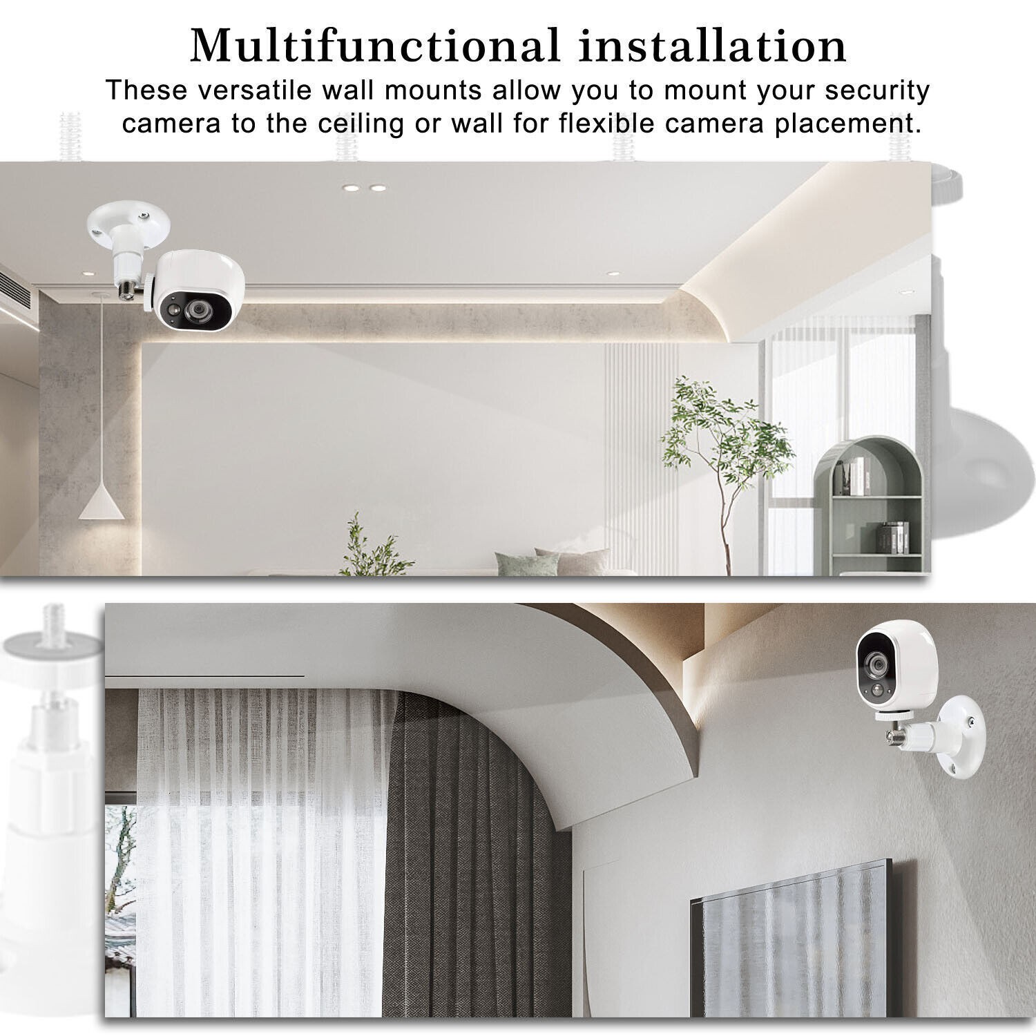 4PC 360° Adjustable Wall Mount for Arlo Pro 4/3/2, Arlo Ultra Eufy Cam 2C Camera