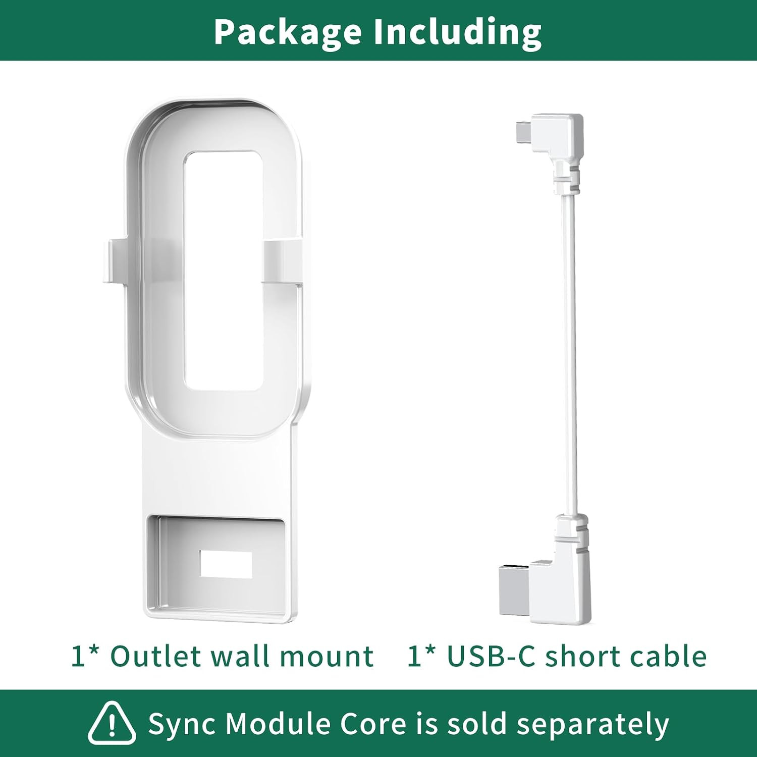 Outlet Wall Mount Compatible with Blink Sync Module Core, Space Saving, No