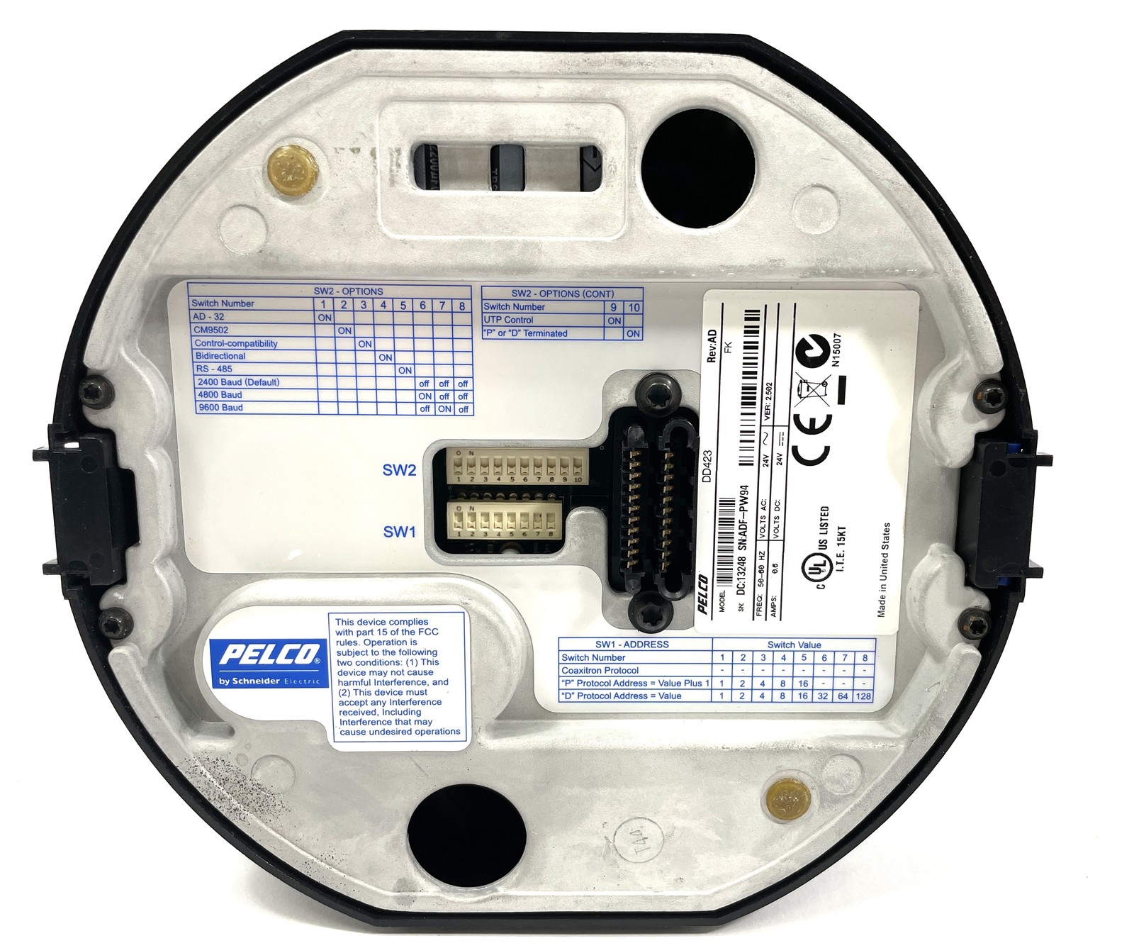Pelco Spectra IV DD423 Color PTZ Dome Camera 23X Optical 12X Digital – See Desc