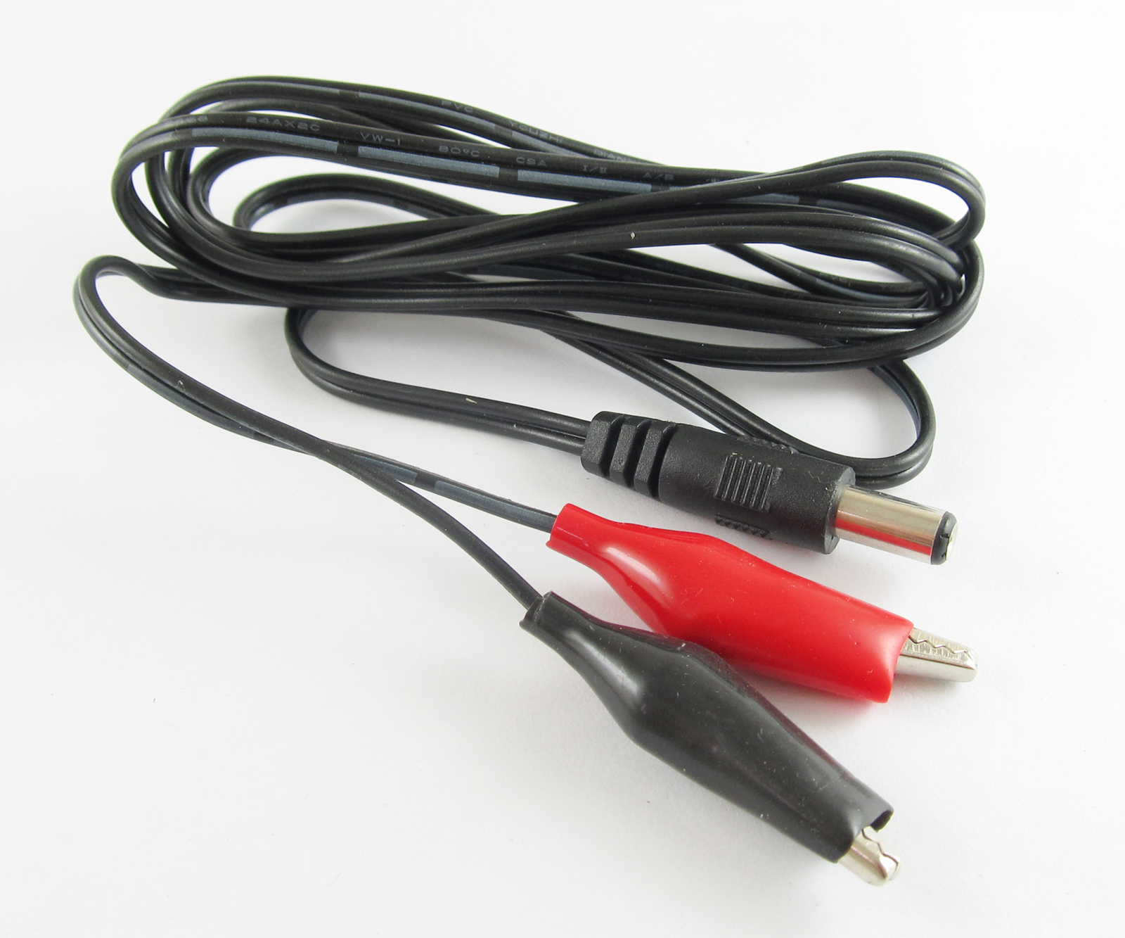 4sets 5.5 x 2.1mm 1.3M DC Power Male Plug to Dual Alligator Clip CCTV DC Cable