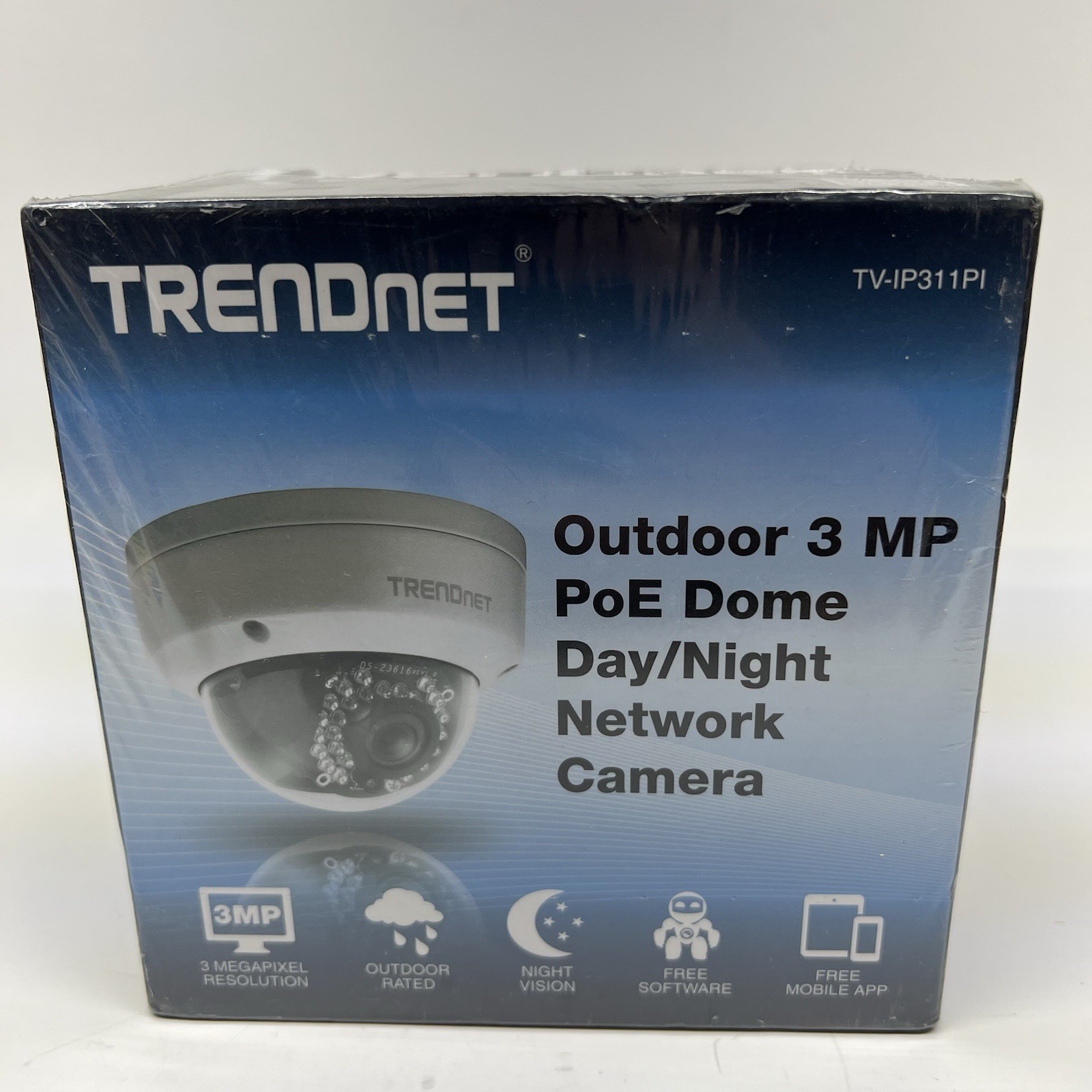 Trendnet TV-IP311PI 3 Megapixel PoE Dome Network Security Camera – NEW IN BOX