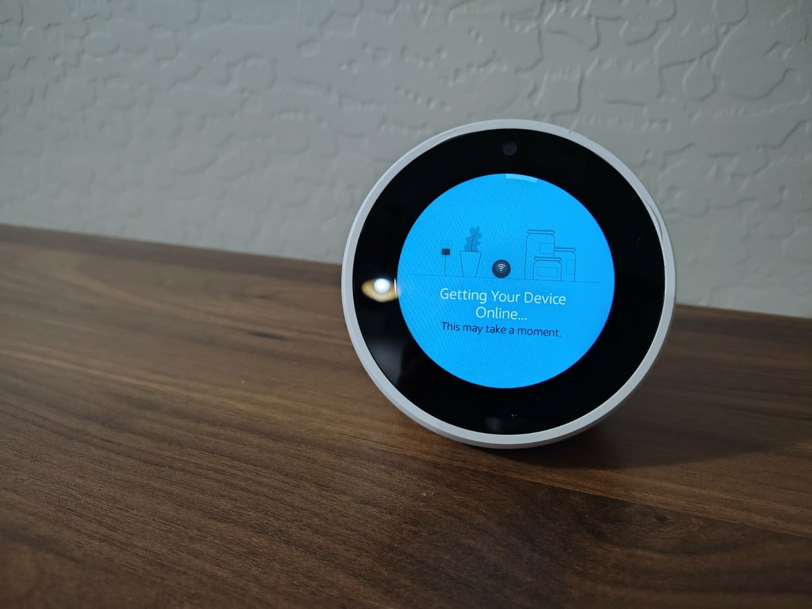 Amazon Echo Spot Smart Assistant VN94DQ Wi-Fi Bluetooth, 2.5″ Touchscreen White